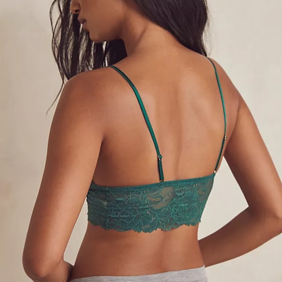 FREE PEOPLE Intimatley FP Everyday Lace Bralette Posy Green - Picture 3 of 4
